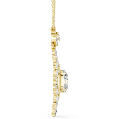 Marquise Lab Grown Diamond Halo Pendant