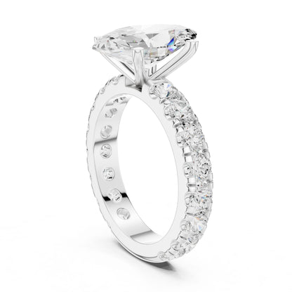 Marquise Lab Grown Diamond Pave Engagement Ring