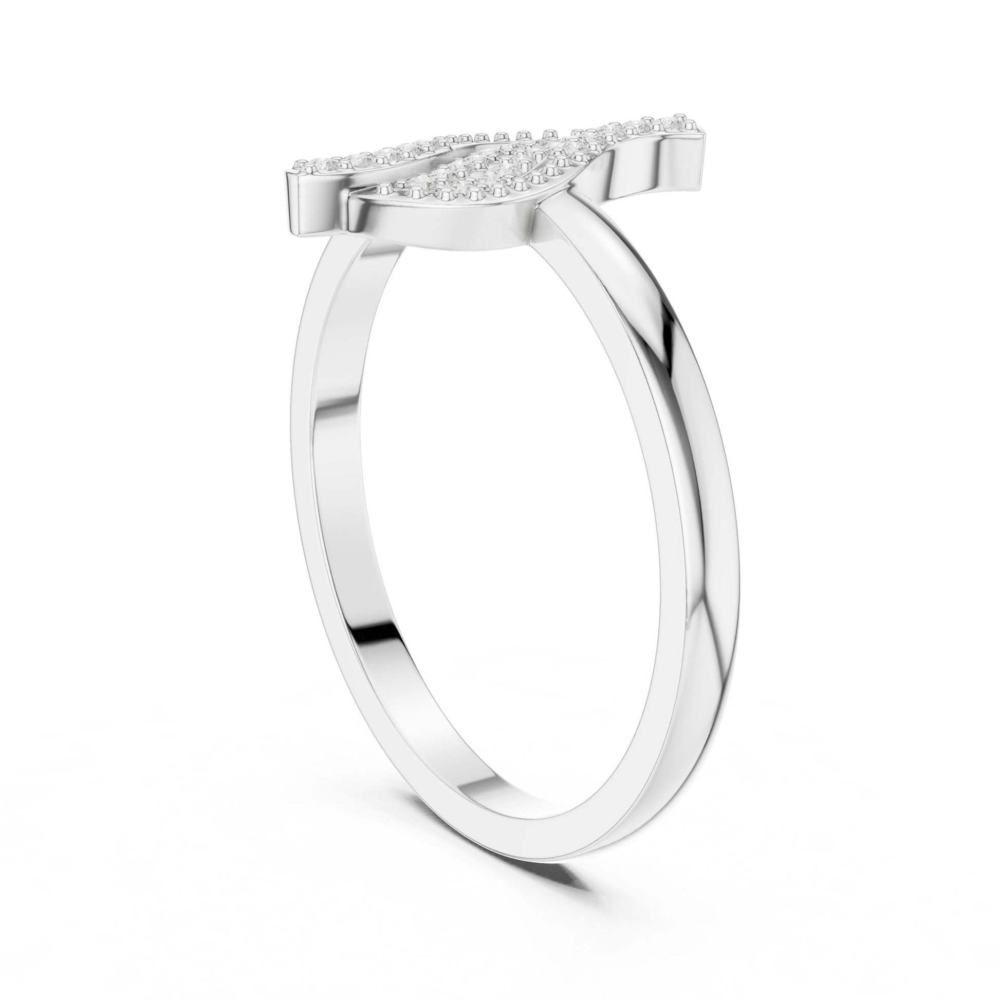 Marquise Lab Grown Diamond Pave Engagement Ring