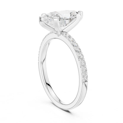 Marquise Lab Grown Diamond Pave Engagement Ring