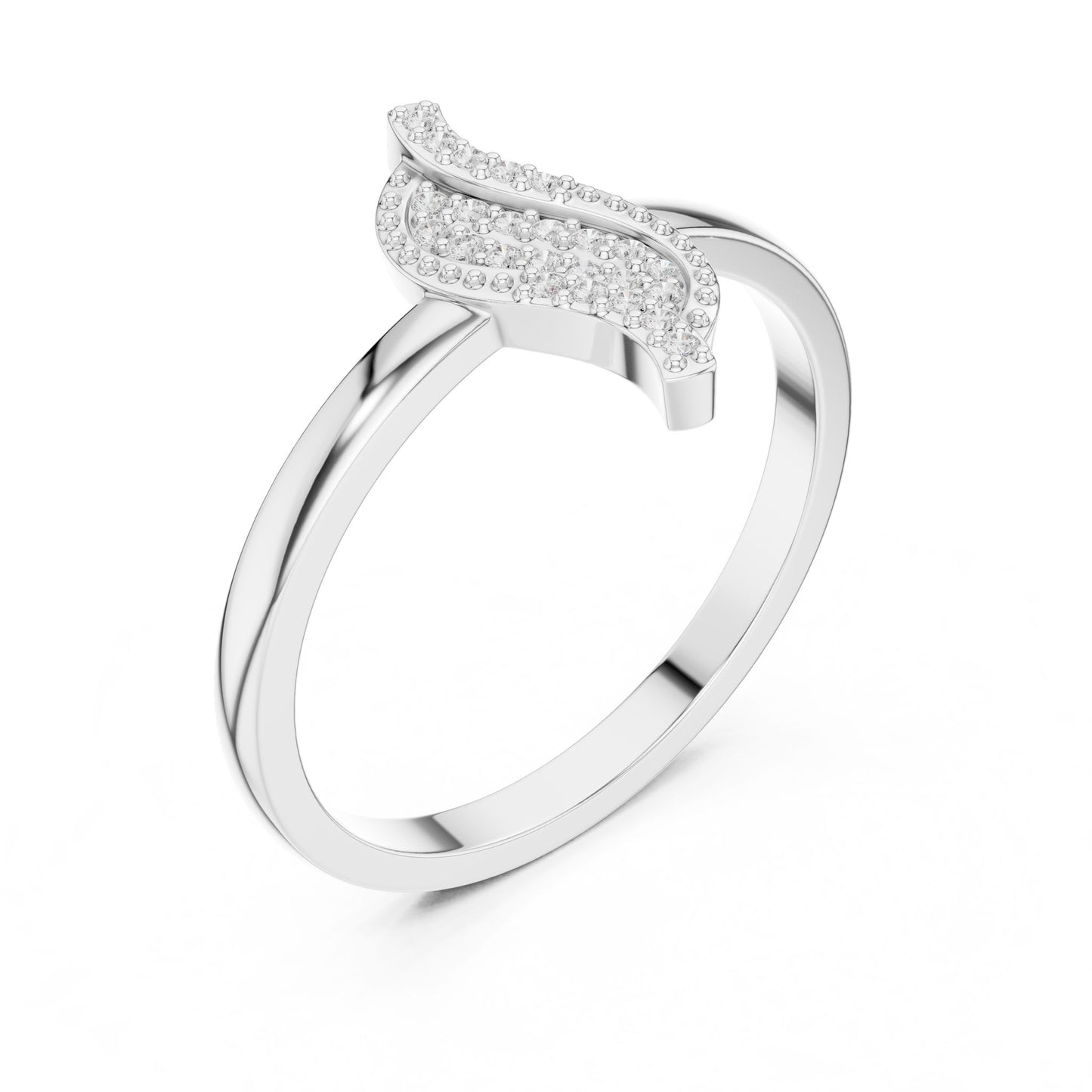 Marquise Lab Grown Diamond Pave Engagement Ring