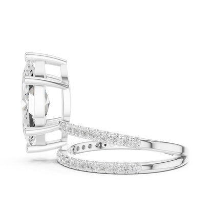 Marquise Lab Grown Diamond Pave Engagement Ring