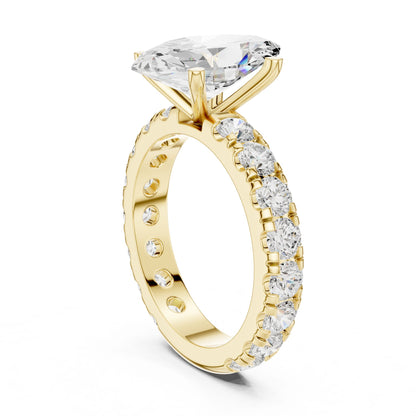 Marquise Lab Grown Diamond Pave Engagement Ring