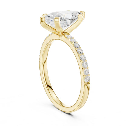 Marquise Lab Grown Diamond Pave Engagement Ring
