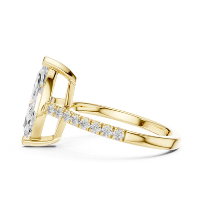 Marquise Lab Grown Diamond Pave Engagement Ring
