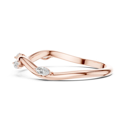 Women's Marquise Lab Grown Diamond Side-Stone Ring