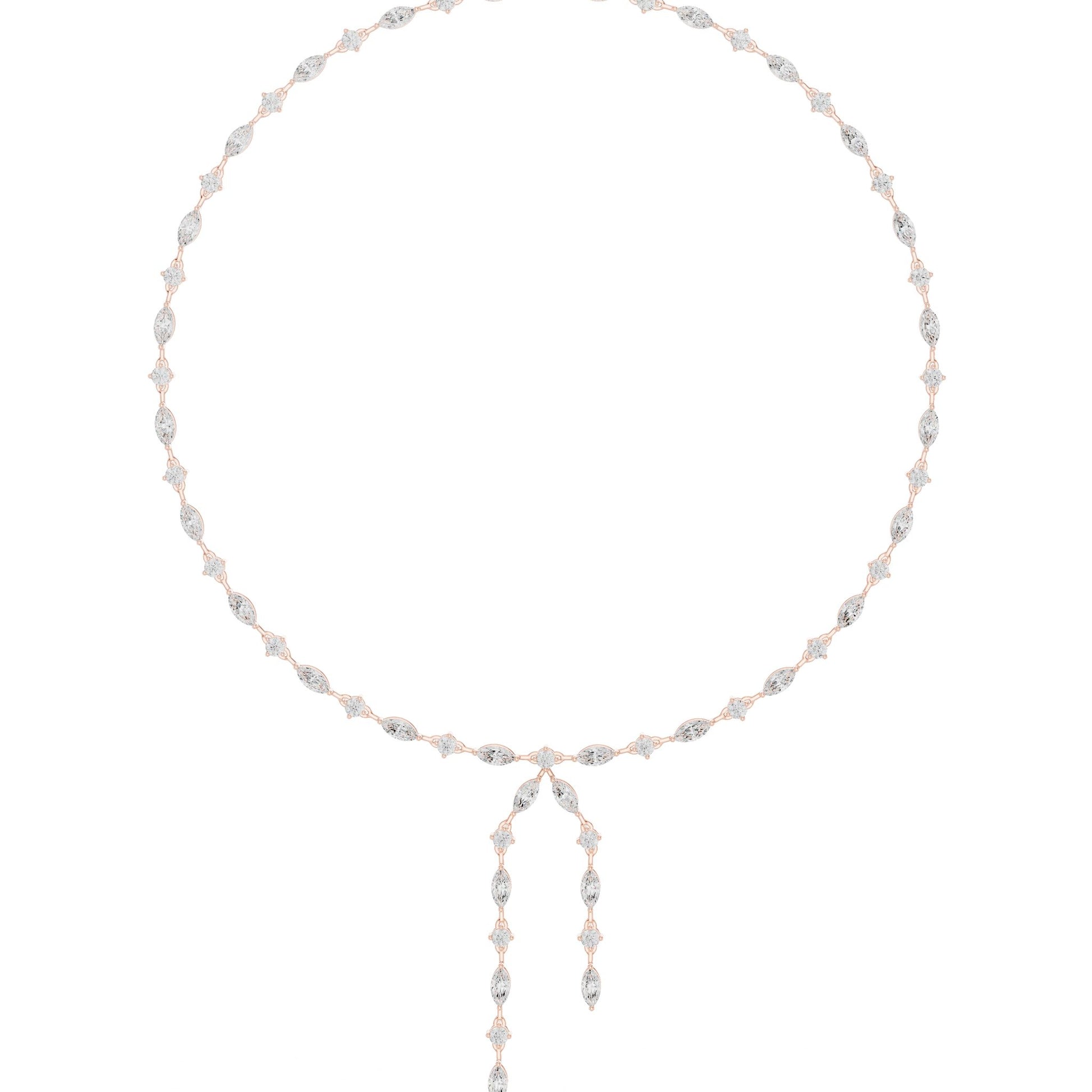 Marquise Lab Grown Diamond Side-Stone Pendant