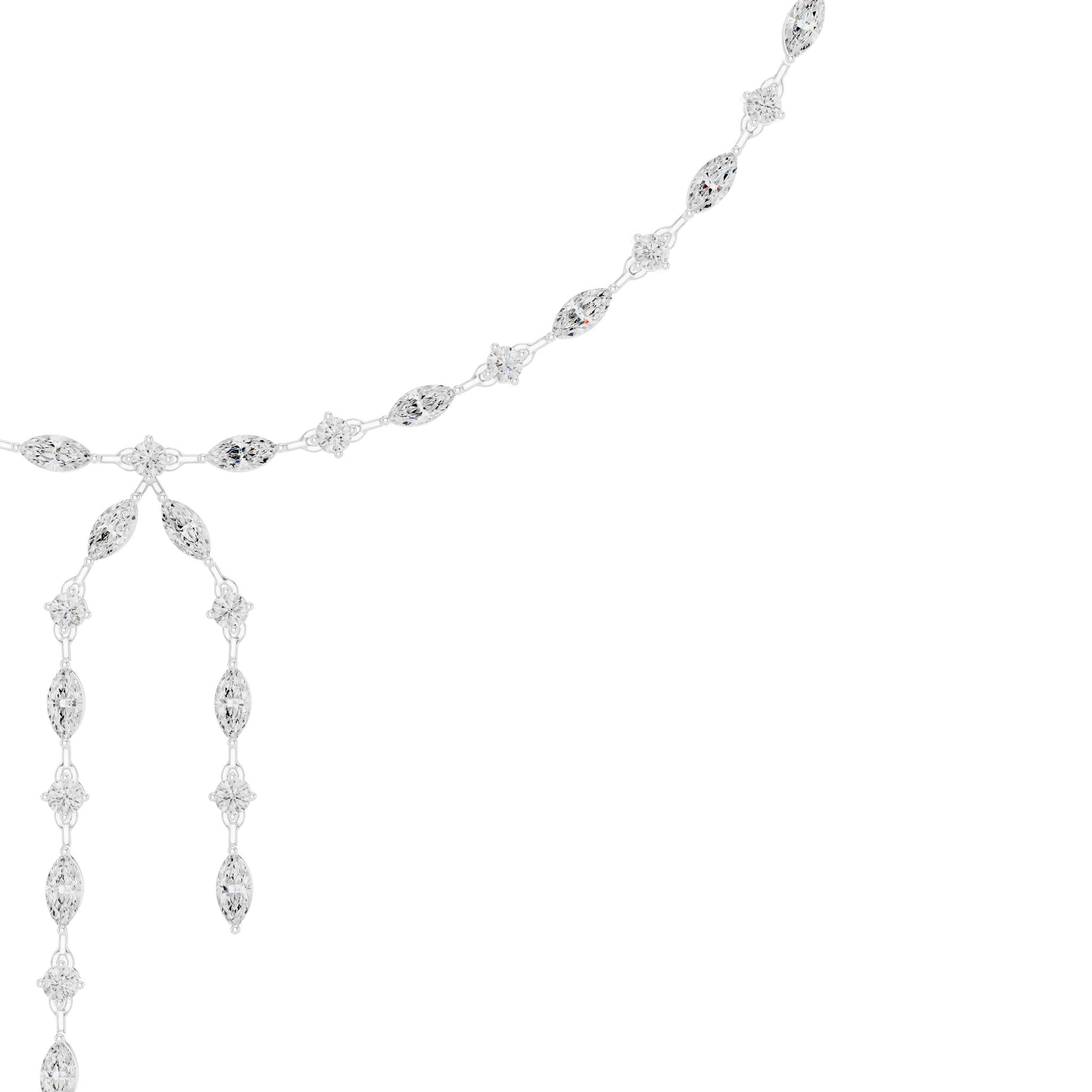 Marquise Lab Grown Diamond Side-Stone Pendant