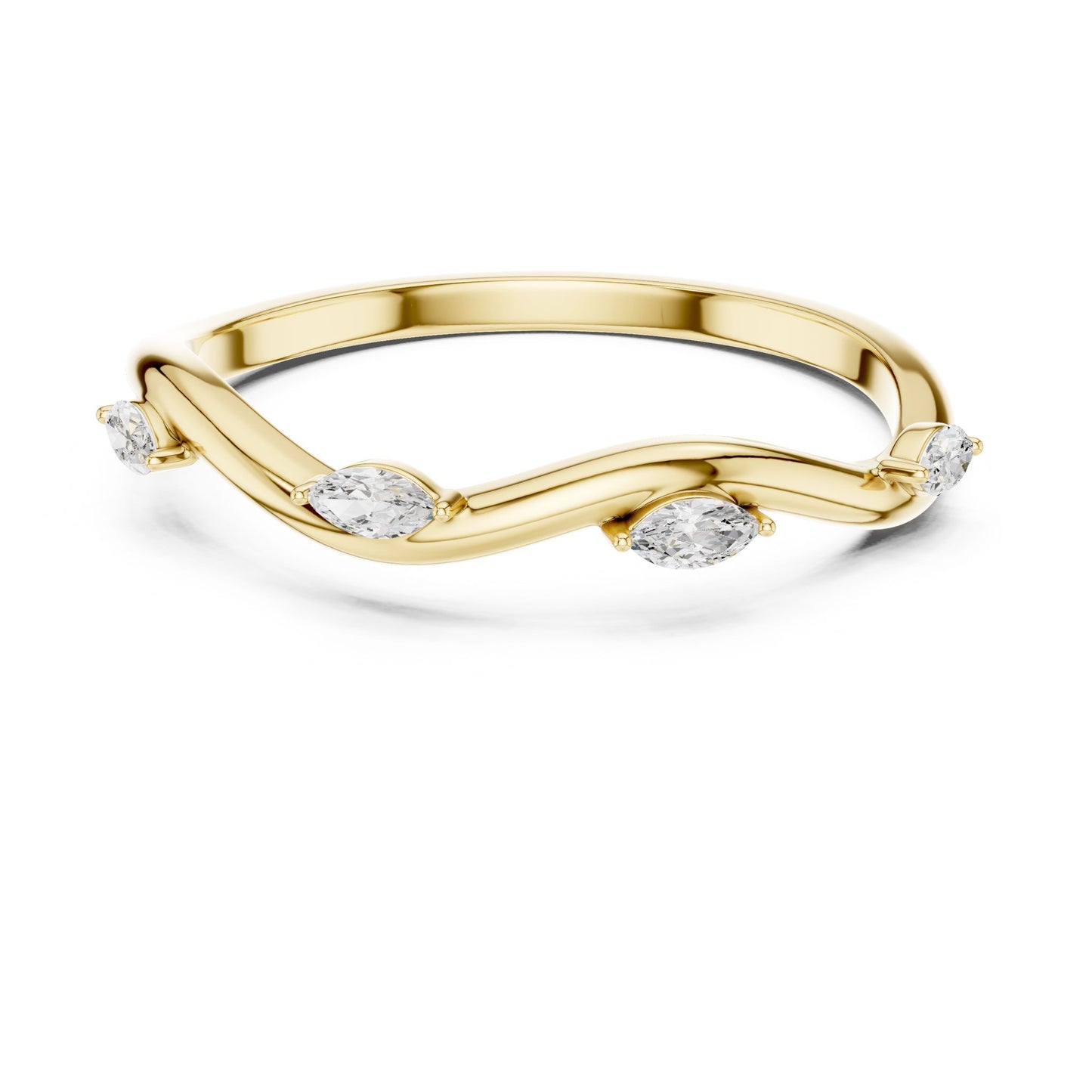 Women's Marquise Lab Grown Diamond Side-Stone Ring
