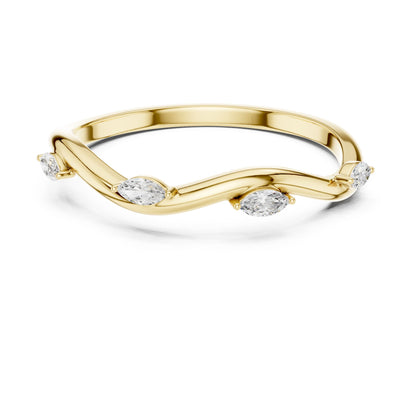 Women's Marquise Lab Grown Diamond Side-Stone Ring