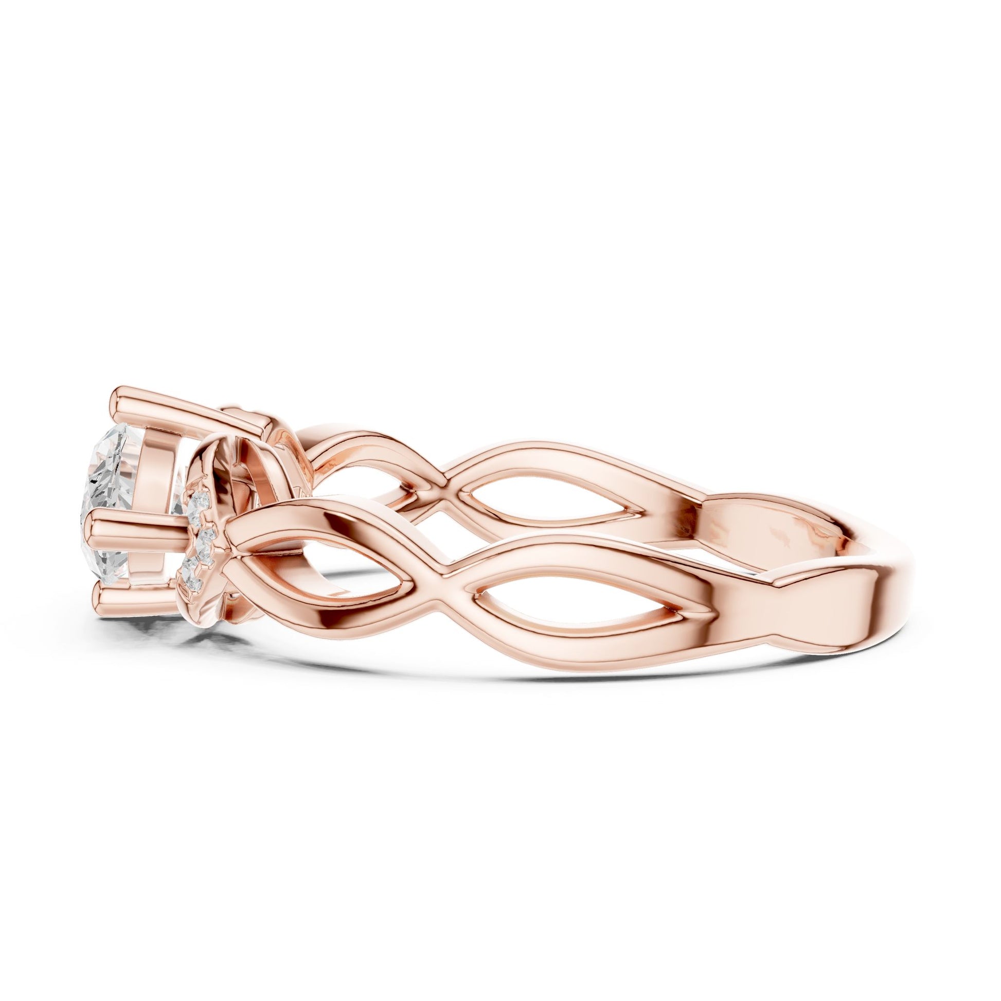 Marquise Lab Grown Diamond Side-Stone Engagement Ring