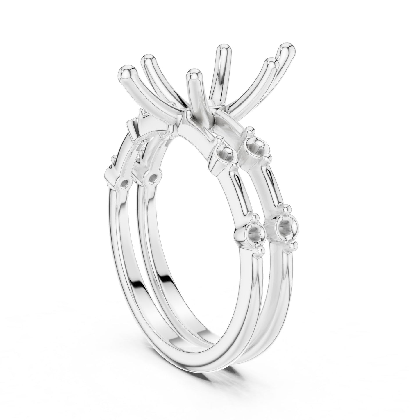 Marquise Lab Grown Diamond Side-Stone Engagement Ring