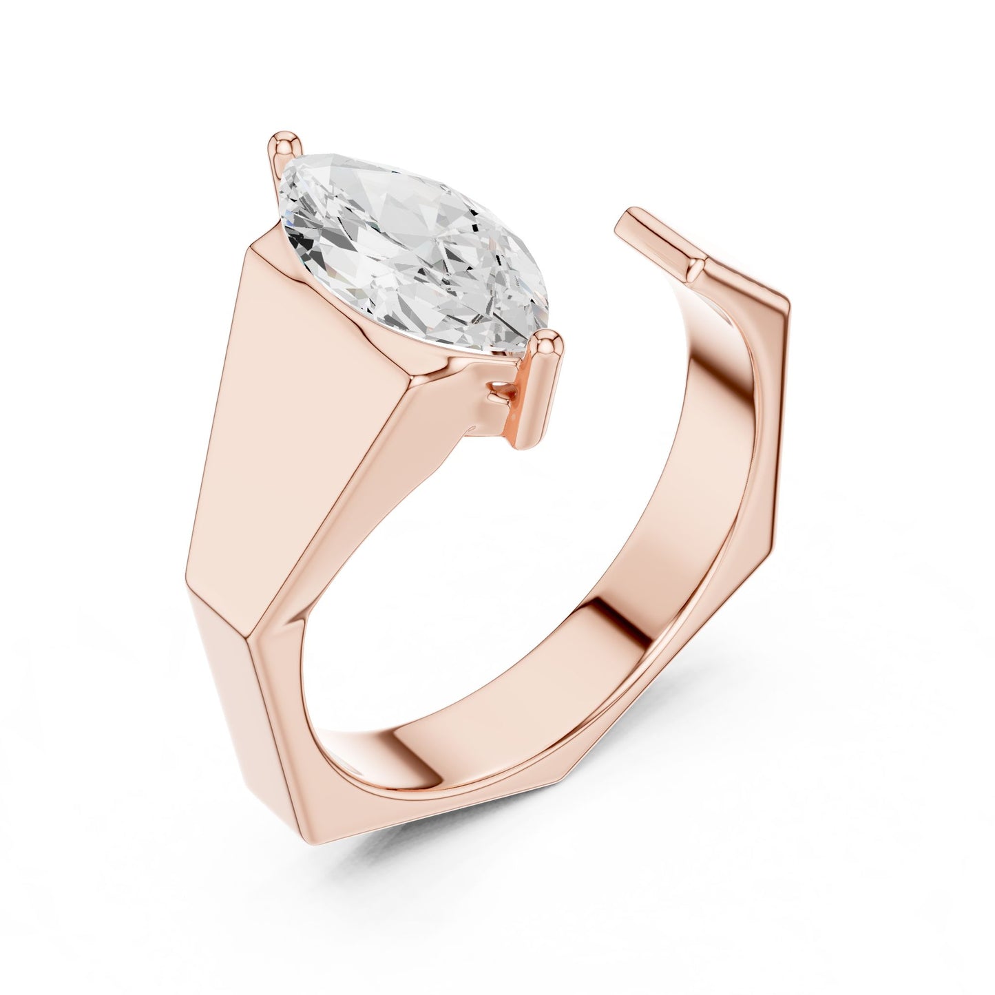 Men's Marquise Lab Grown Diamond Ring