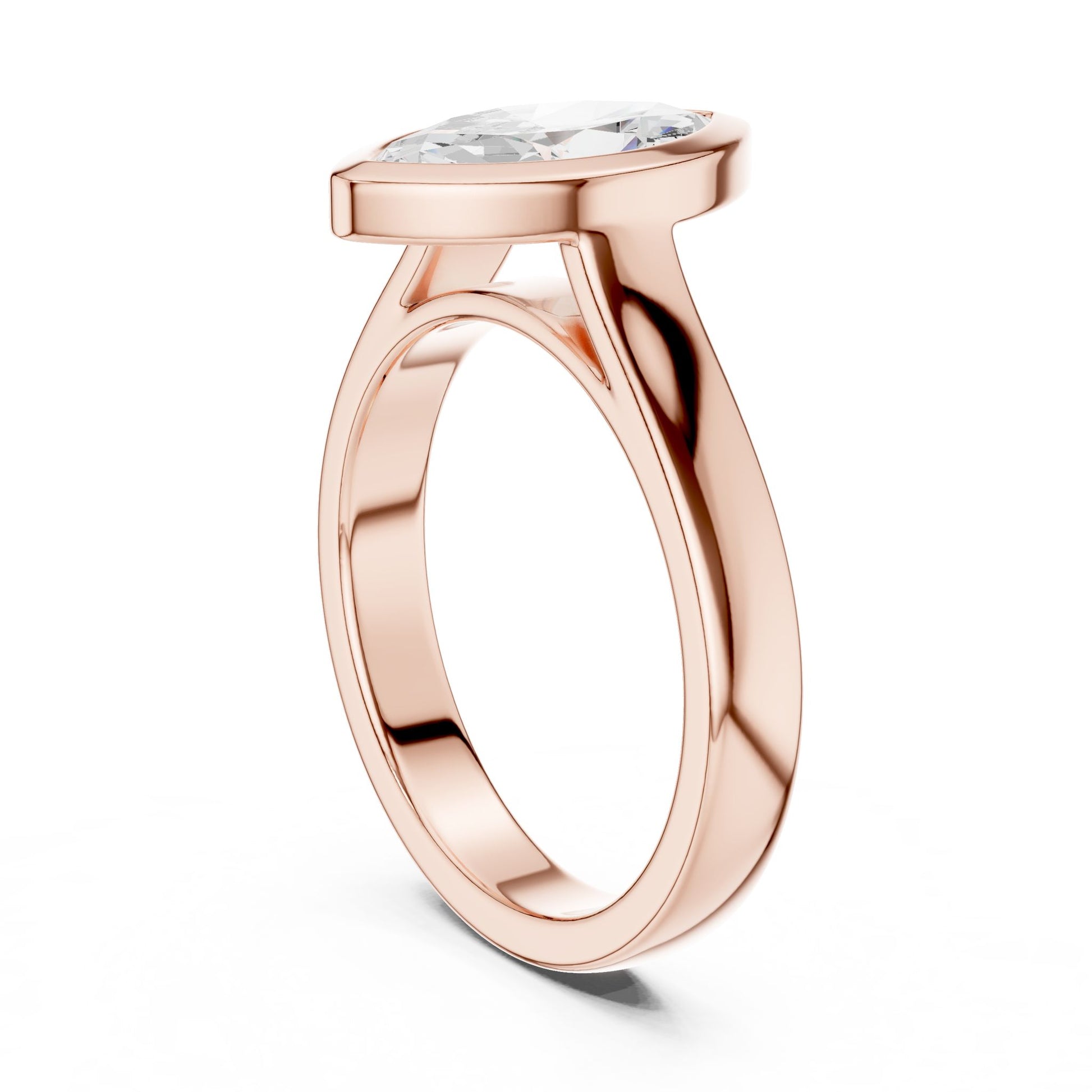 Marquise Lab Grown Diamond Solitaire Engagement Ring
