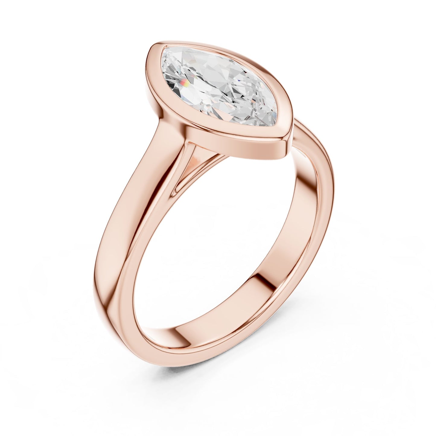 Marquise Lab Grown Diamond Solitaire Engagement Ring