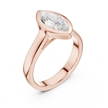 Marquise Lab Grown Diamond Solitaire Engagement Ring