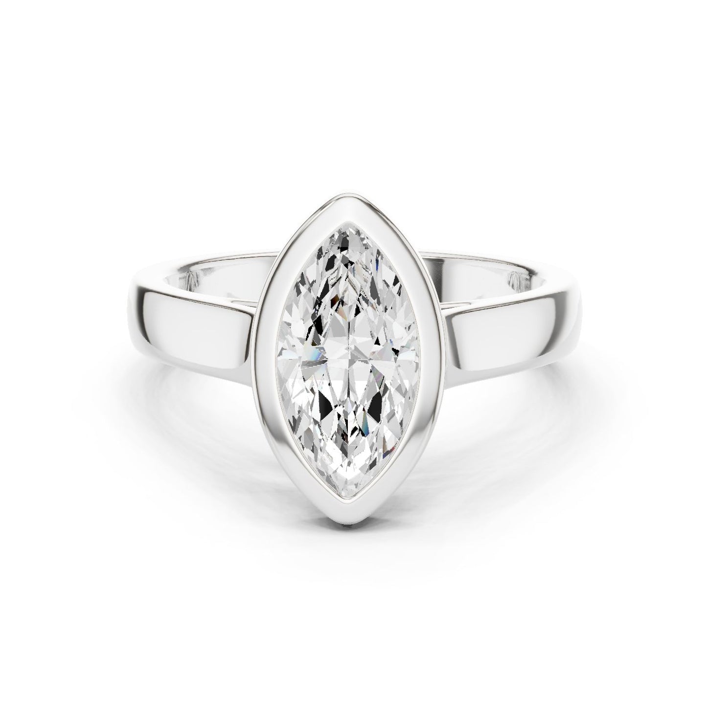 Marquise Lab Grown Diamond Solitaire Engagement Ring