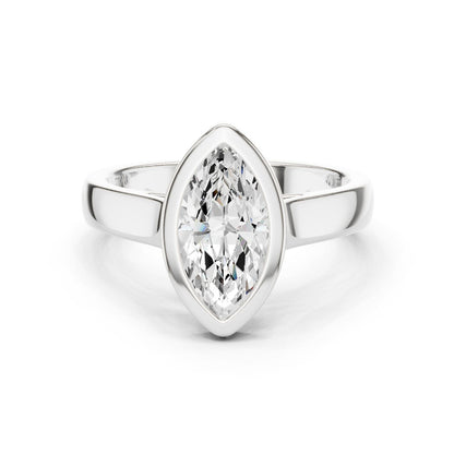 Marquise Lab Grown Diamond Solitaire Engagement Ring