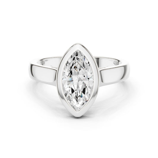 Marquise Lab Grown Diamond Solitaire Engagement Ring