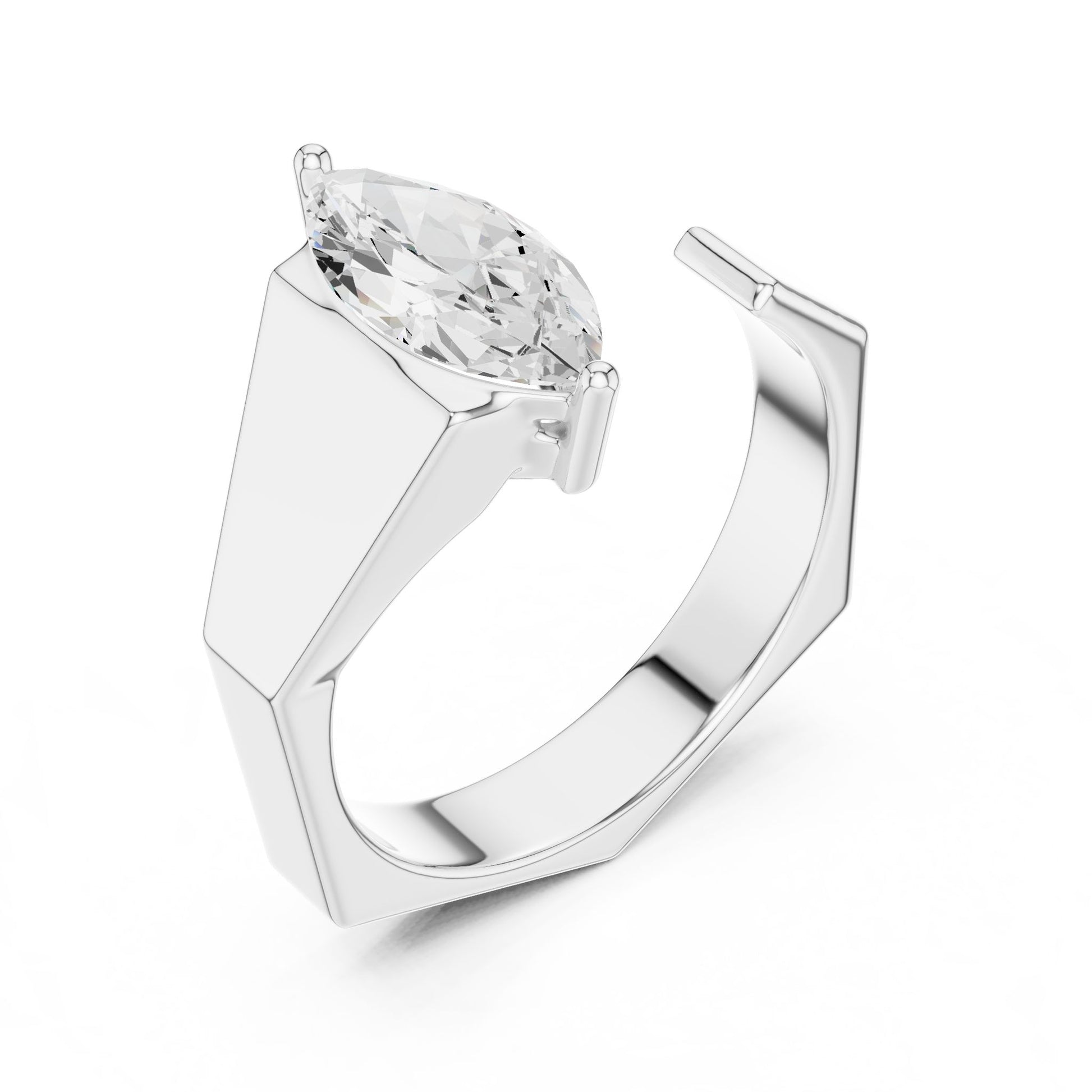 Men's Marquise Lab Grown Diamond Ring