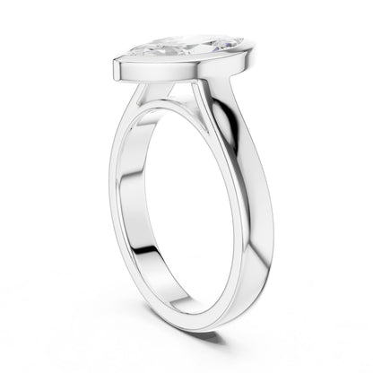 Marquise Lab Grown Diamond Solitaire Engagement Ring