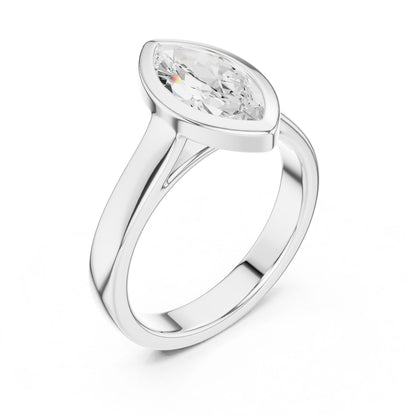 Marquise Lab Grown Diamond Solitaire Engagement Ring