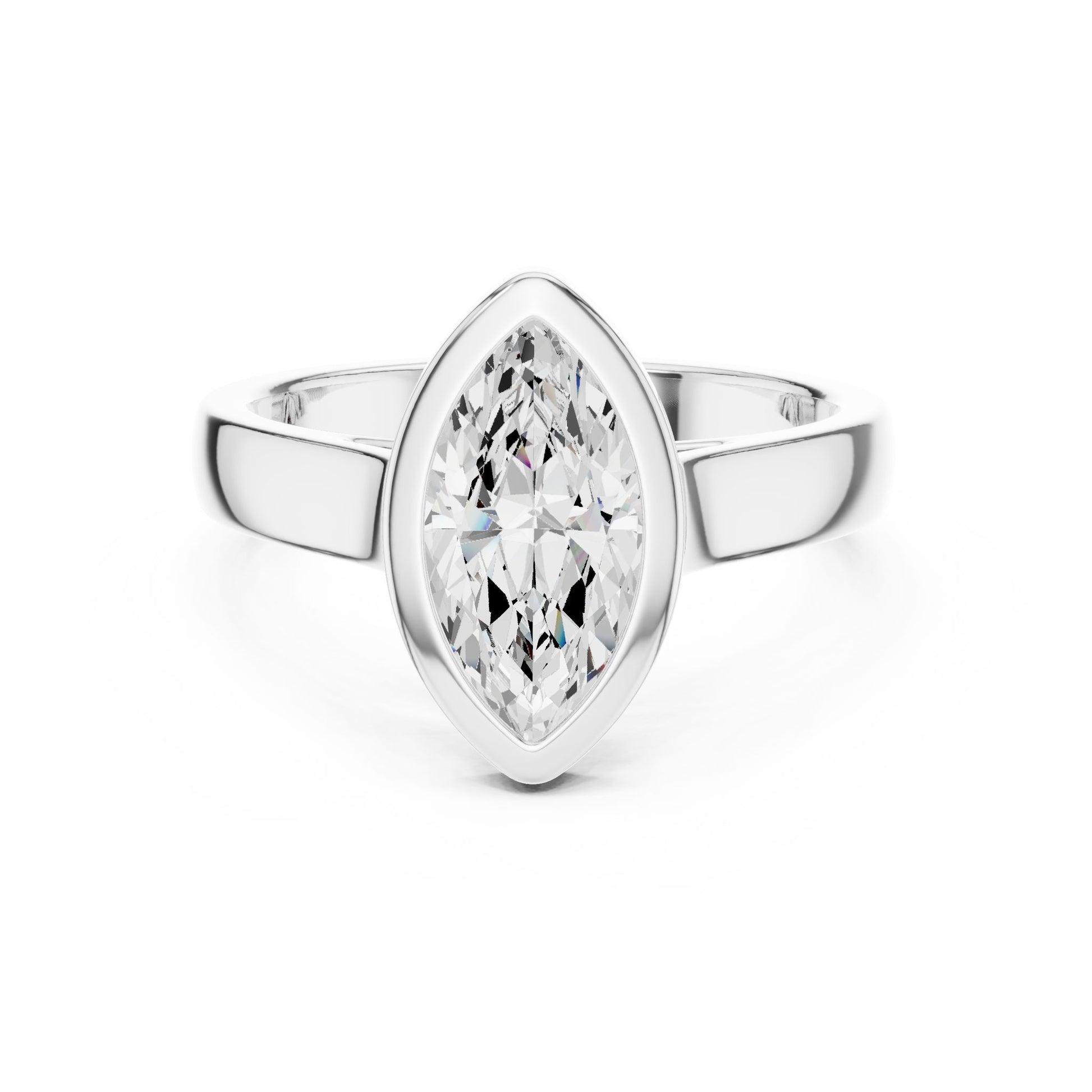 Marquise Lab Grown Diamond Solitaire Engagement Ring