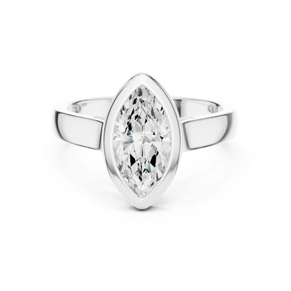 Marquise Lab Grown Diamond Solitaire Engagement Ring