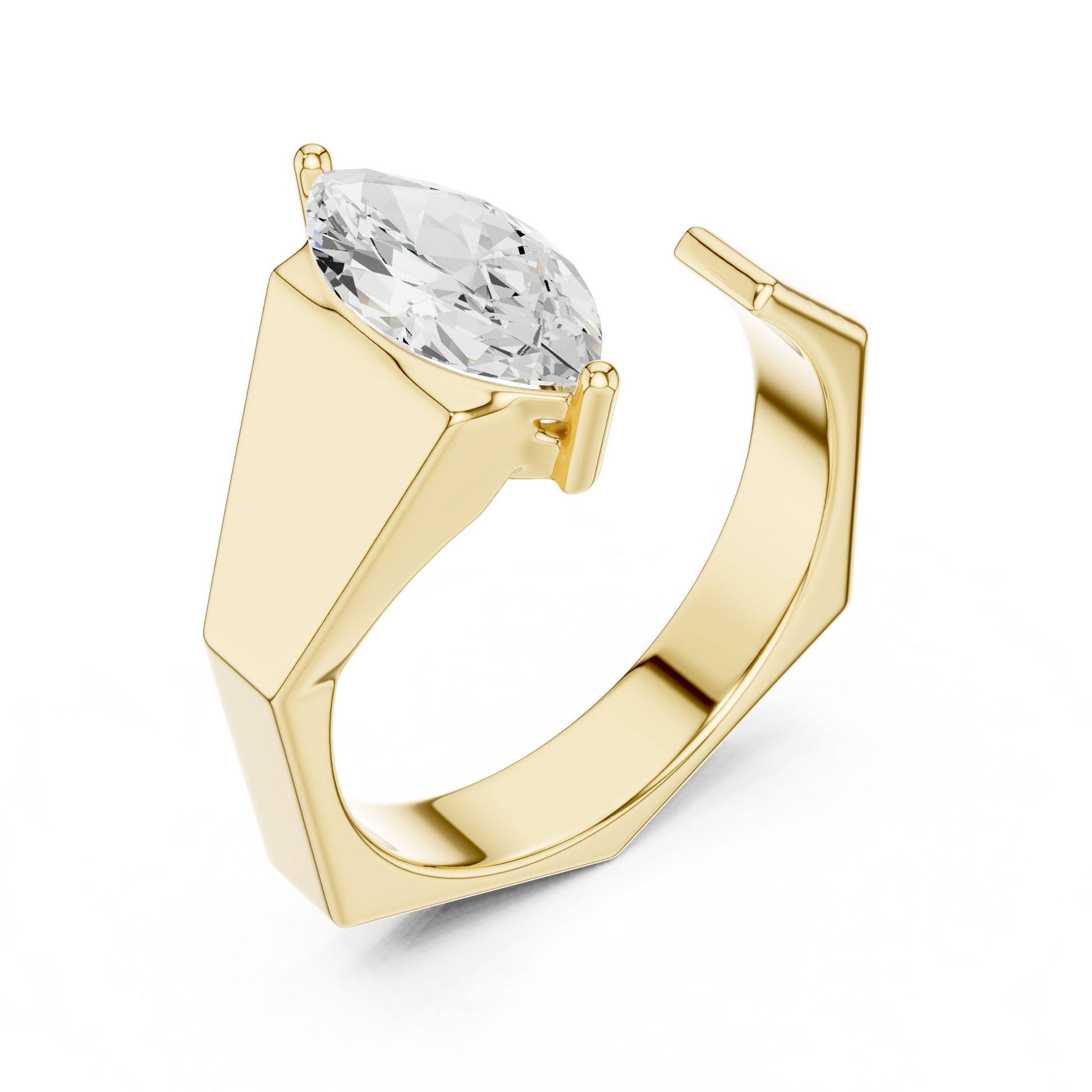 Men's Marquise Lab Grown Diamond Ring