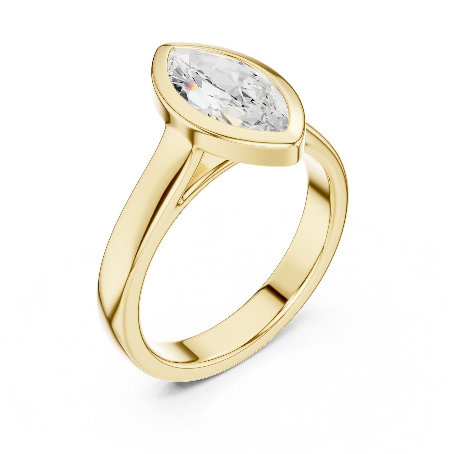 Marquise Lab Grown Diamond Solitaire Engagement Ring