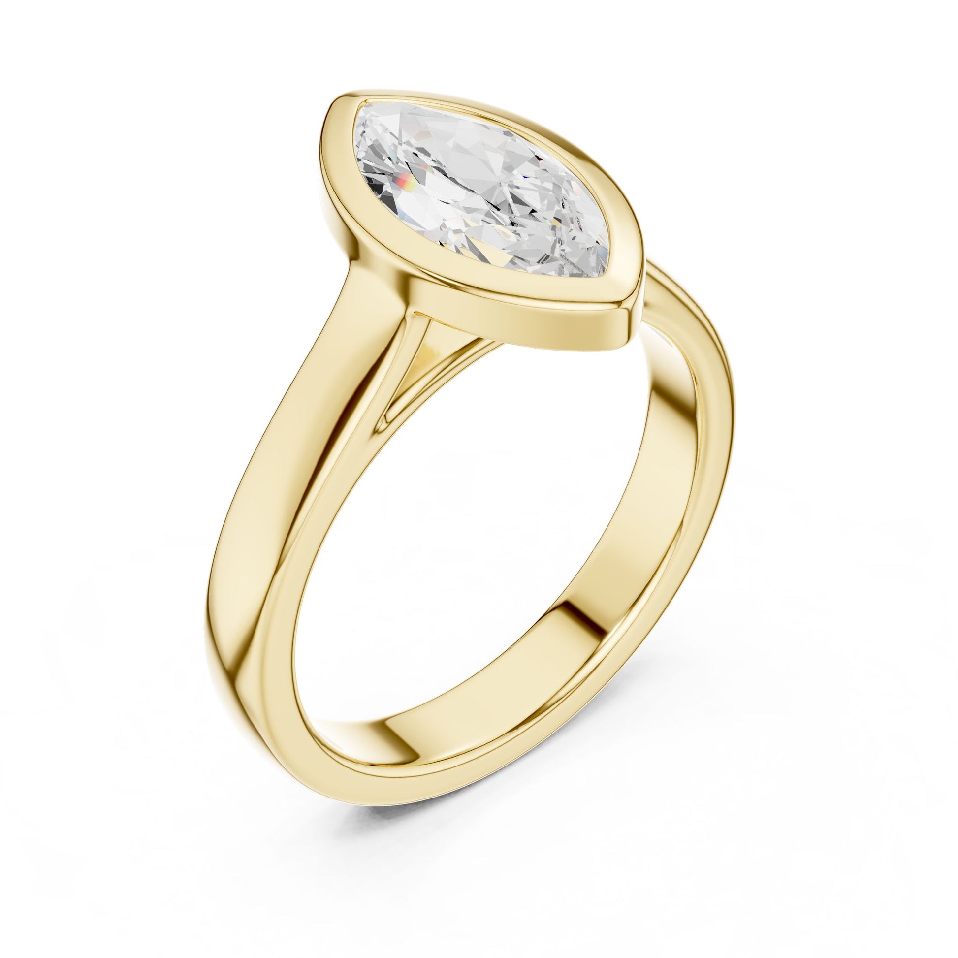 Marquise Lab Grown Diamond Solitaire Engagement Ring