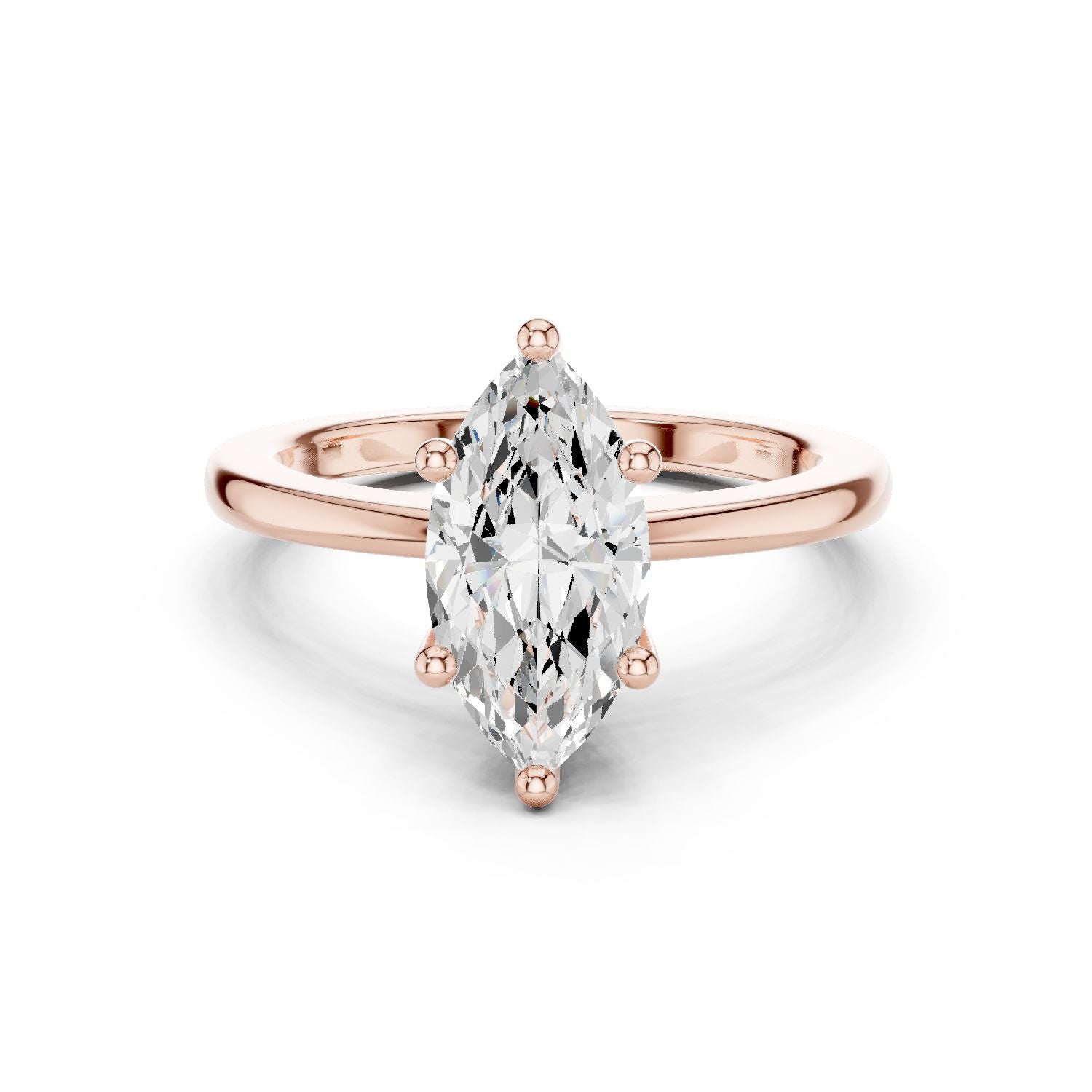 Marquise Lab Grown Diamond Solitaire Engagement Ring