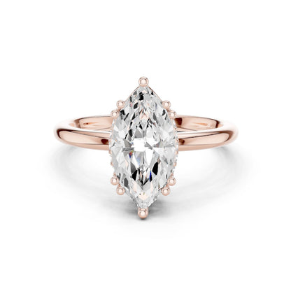 Marquise Lab Grown Diamond Solitaire Engagement Ring