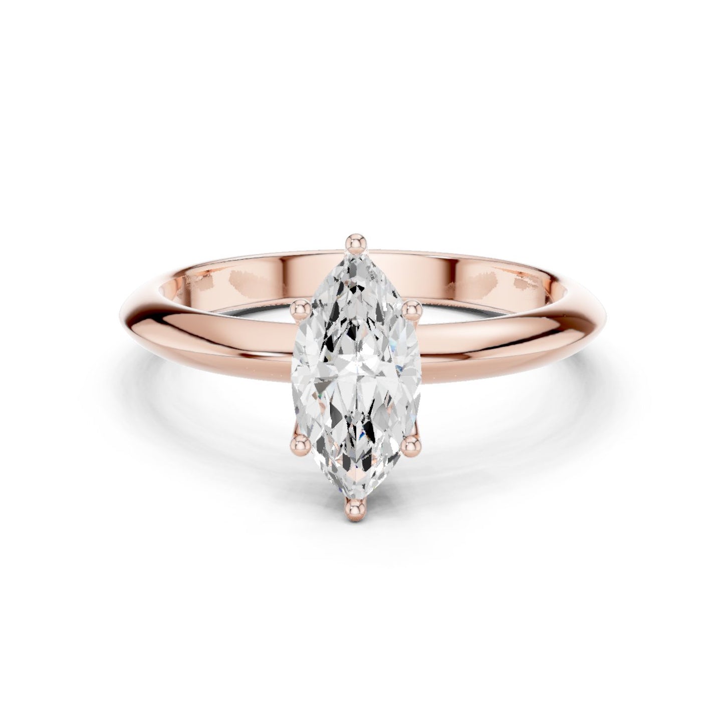 Marquise Lab Grown Diamond Solitaire Engagement Ring