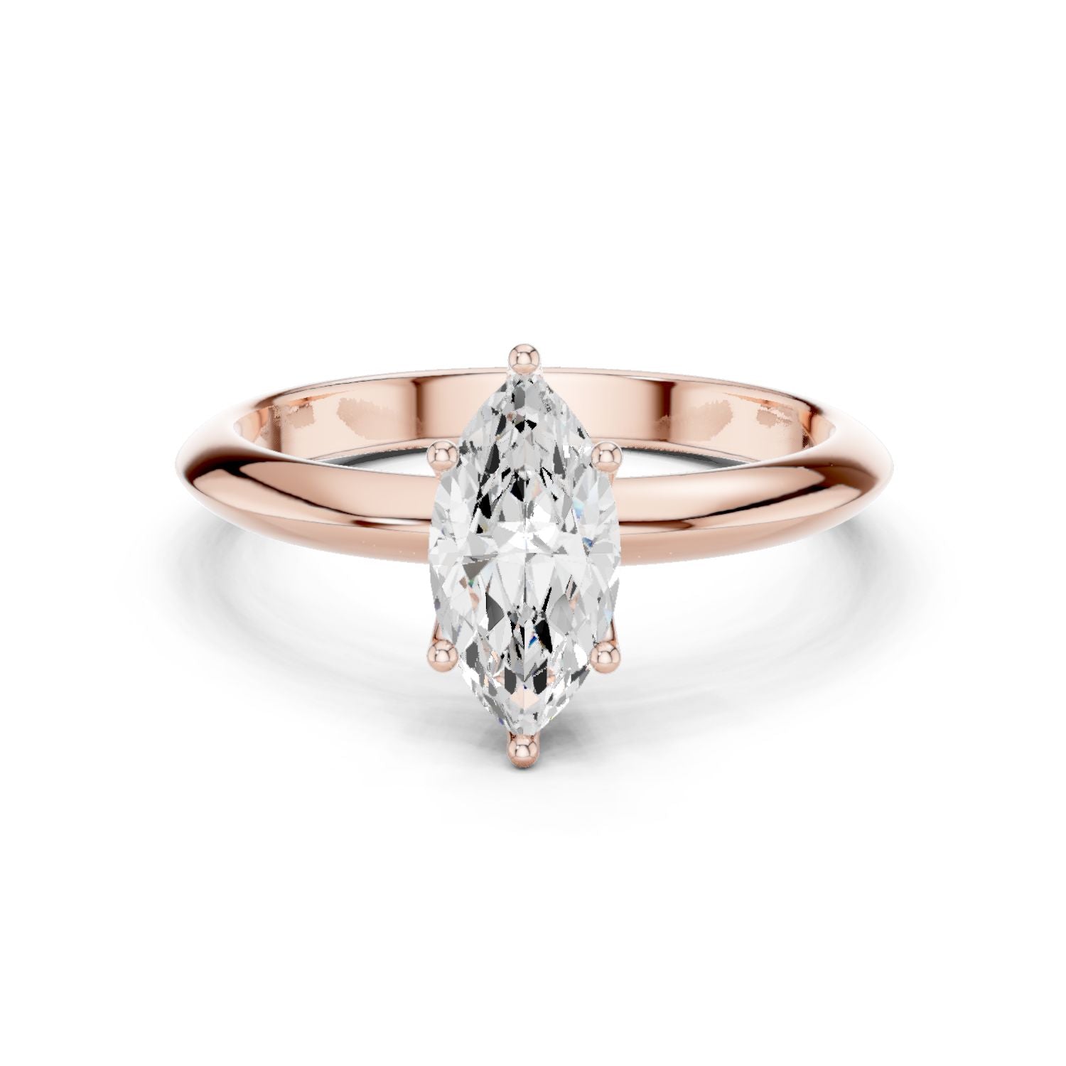 Marquise Lab Grown Diamond Solitaire Engagement Ring