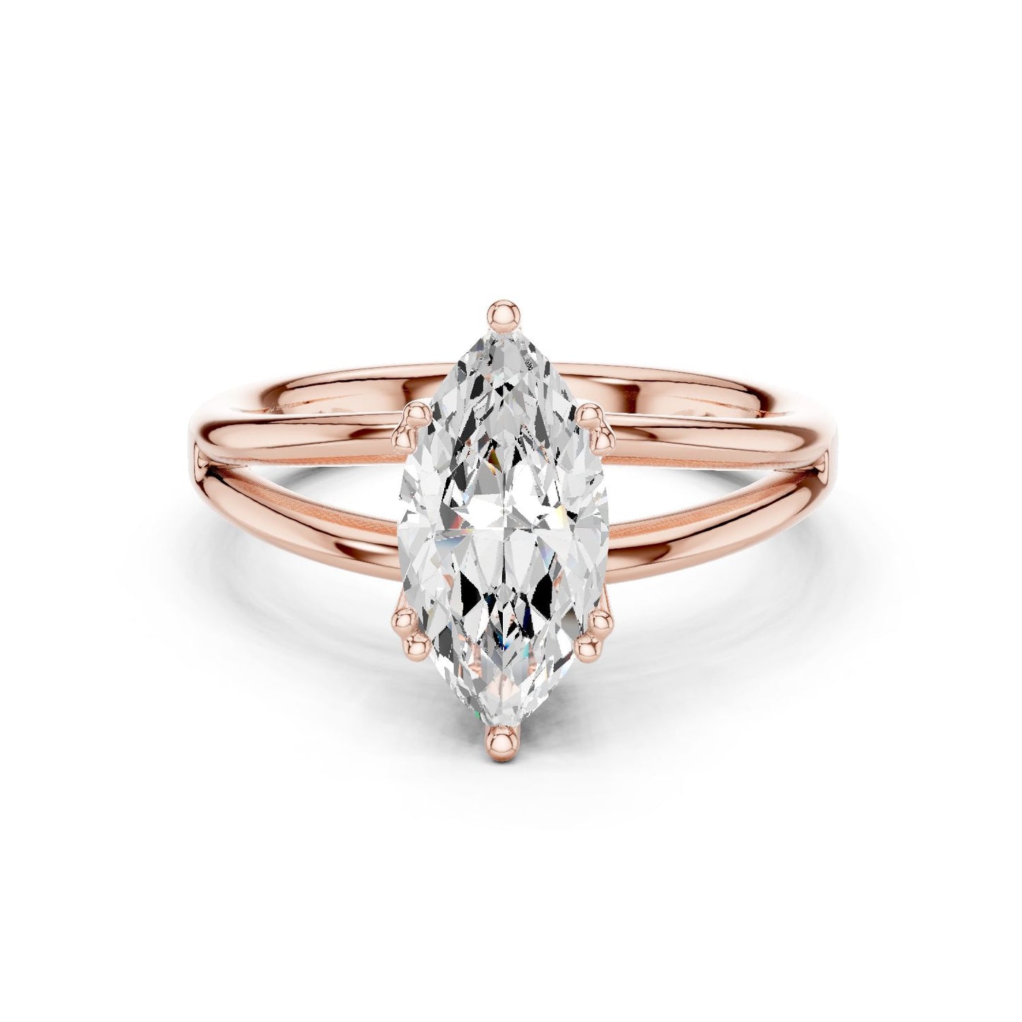 Marquise Lab Grown Diamond Solitaire Engagement Ring