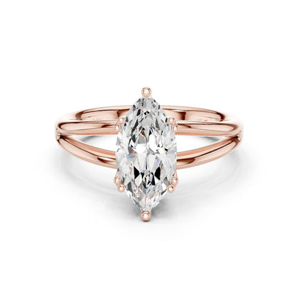 Marquise Lab Grown Diamond Solitaire Engagement Ring