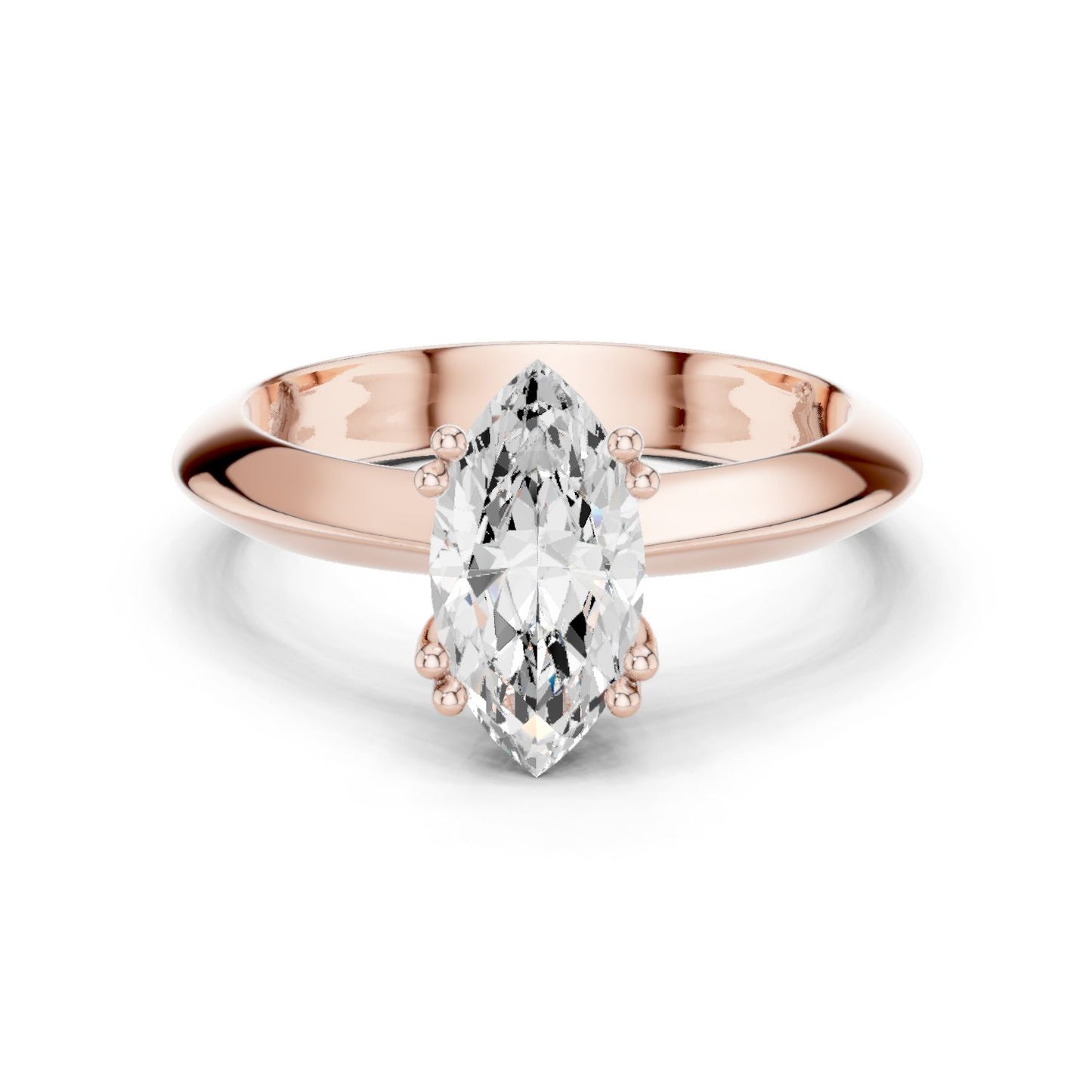 Marquise Lab Grown Diamond Solitaire Engagement Ring