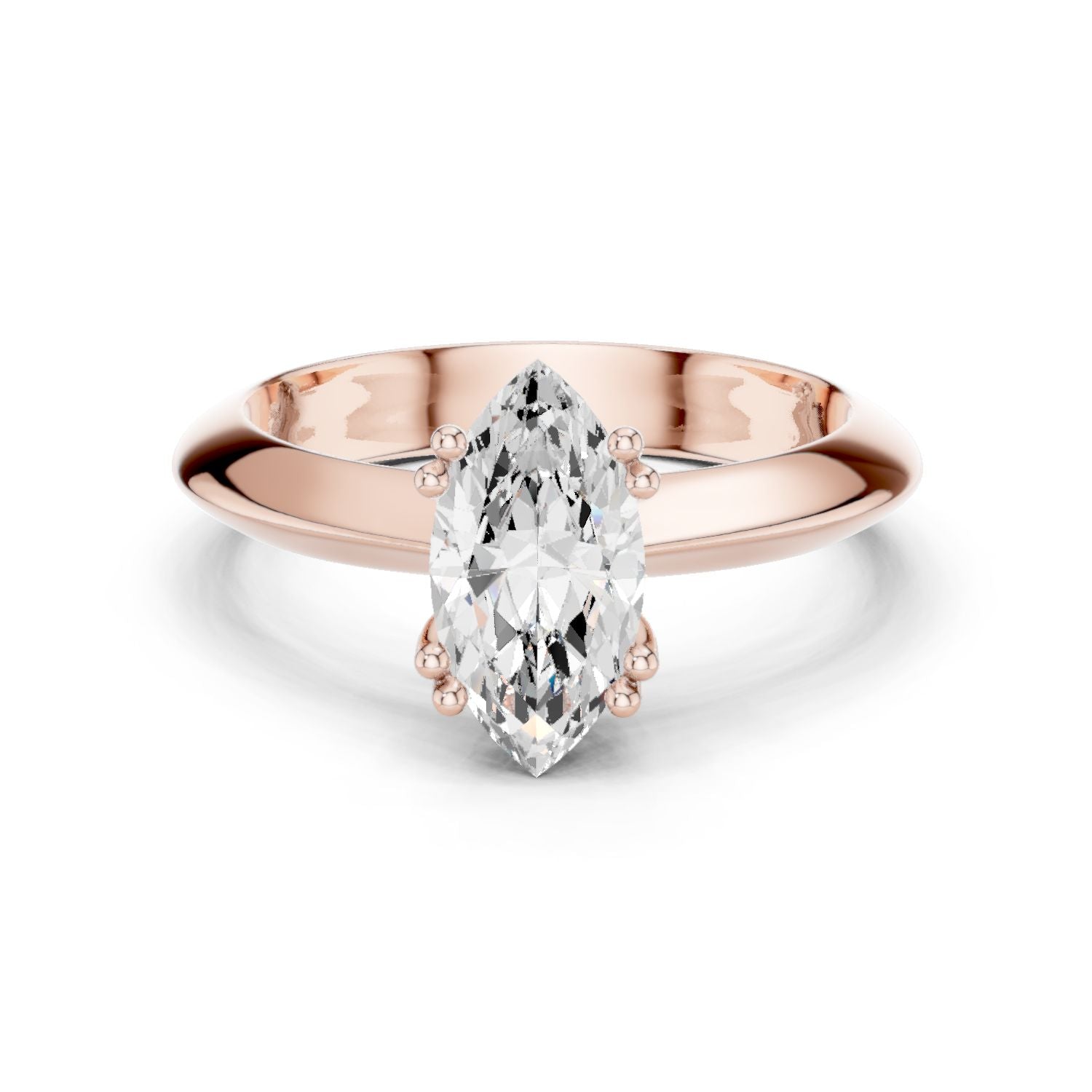 Marquise Lab Grown Diamond Solitaire Engagement Ring