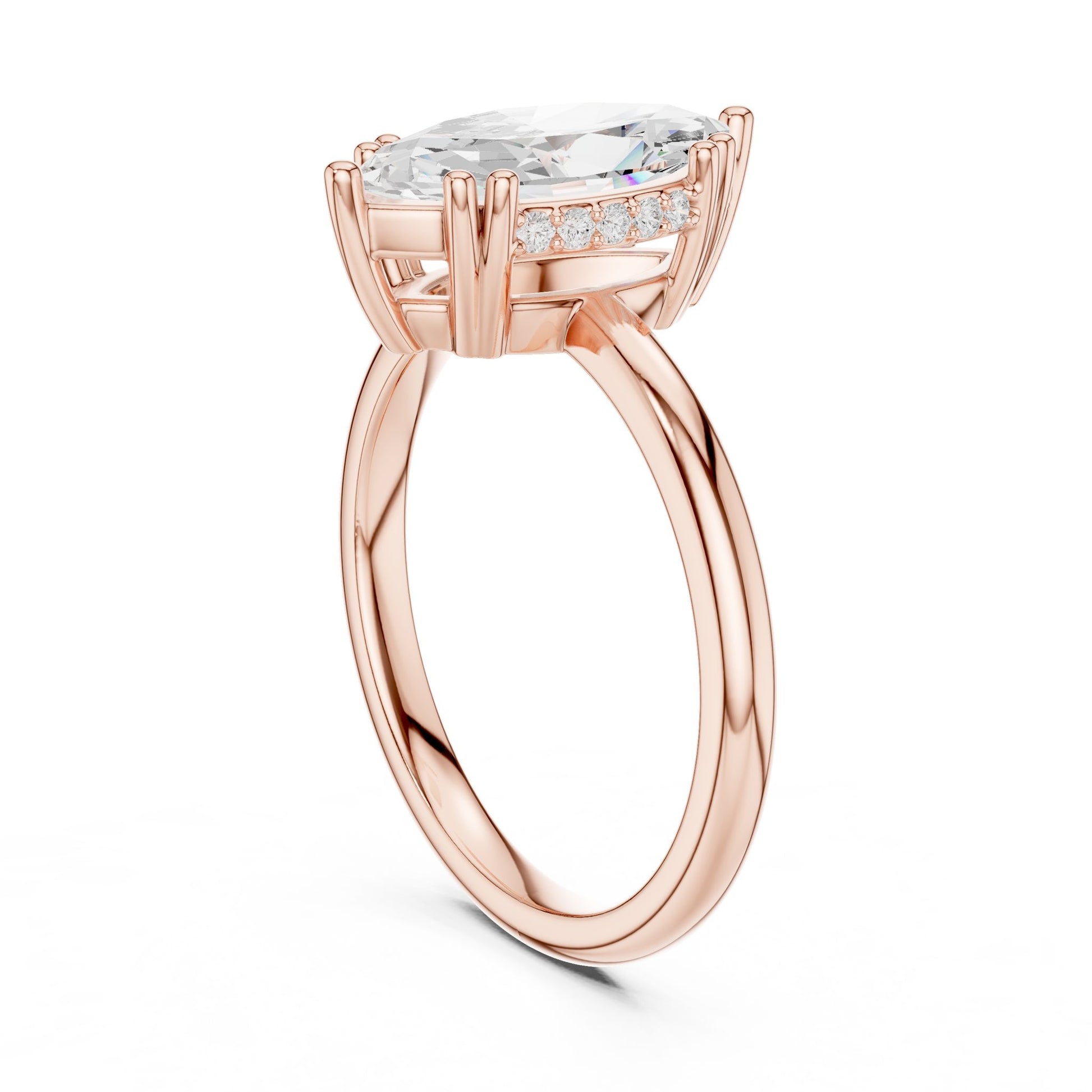 Marquise Lab Grown Diamond Solitaire Engagement Ring