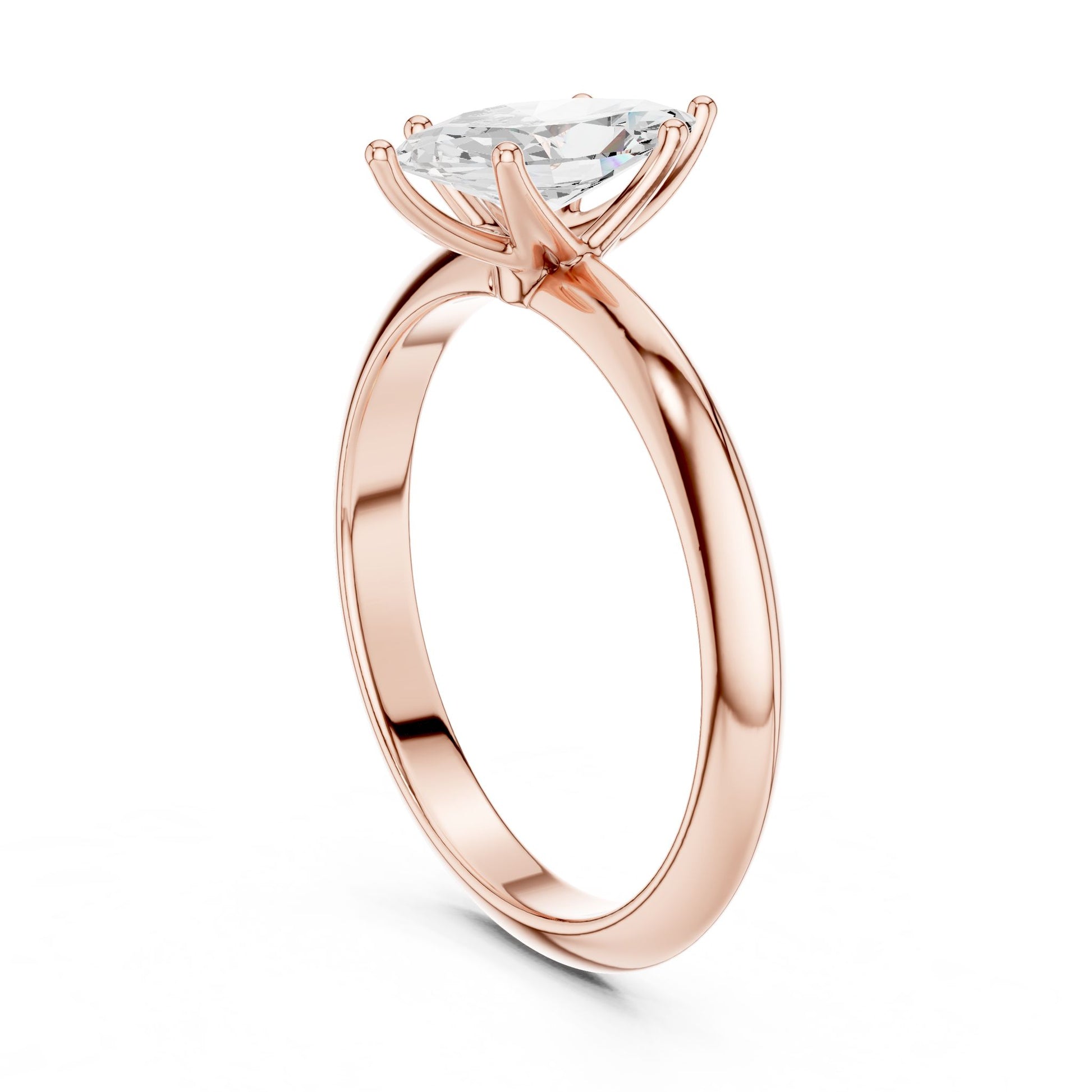 Marquise Lab Grown Diamond Solitaire Engagement Ring