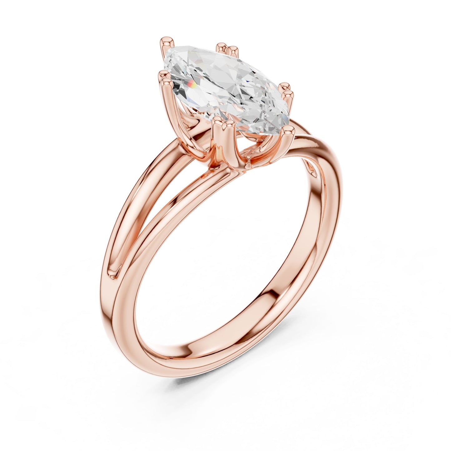 Marquise Lab Grown Diamond Solitaire Engagement Ring