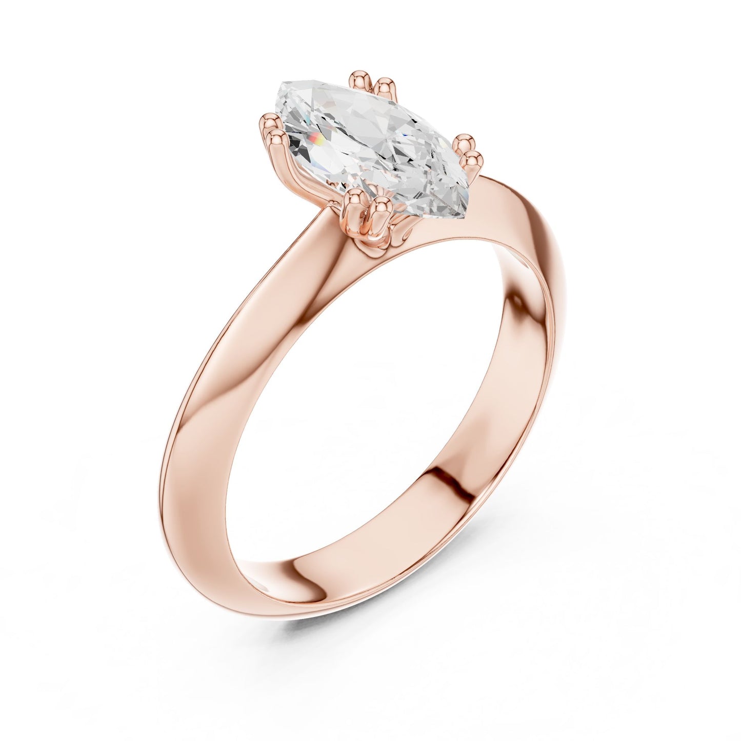 Marquise Lab Grown Diamond Solitaire Engagement Ring