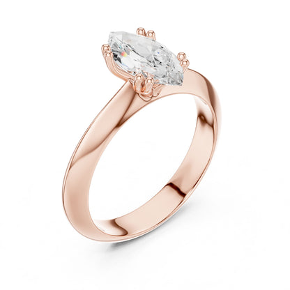 Marquise Lab Grown Diamond Solitaire Engagement Ring