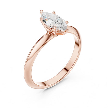 Marquise Lab Grown Diamond Solitaire Engagement Ring