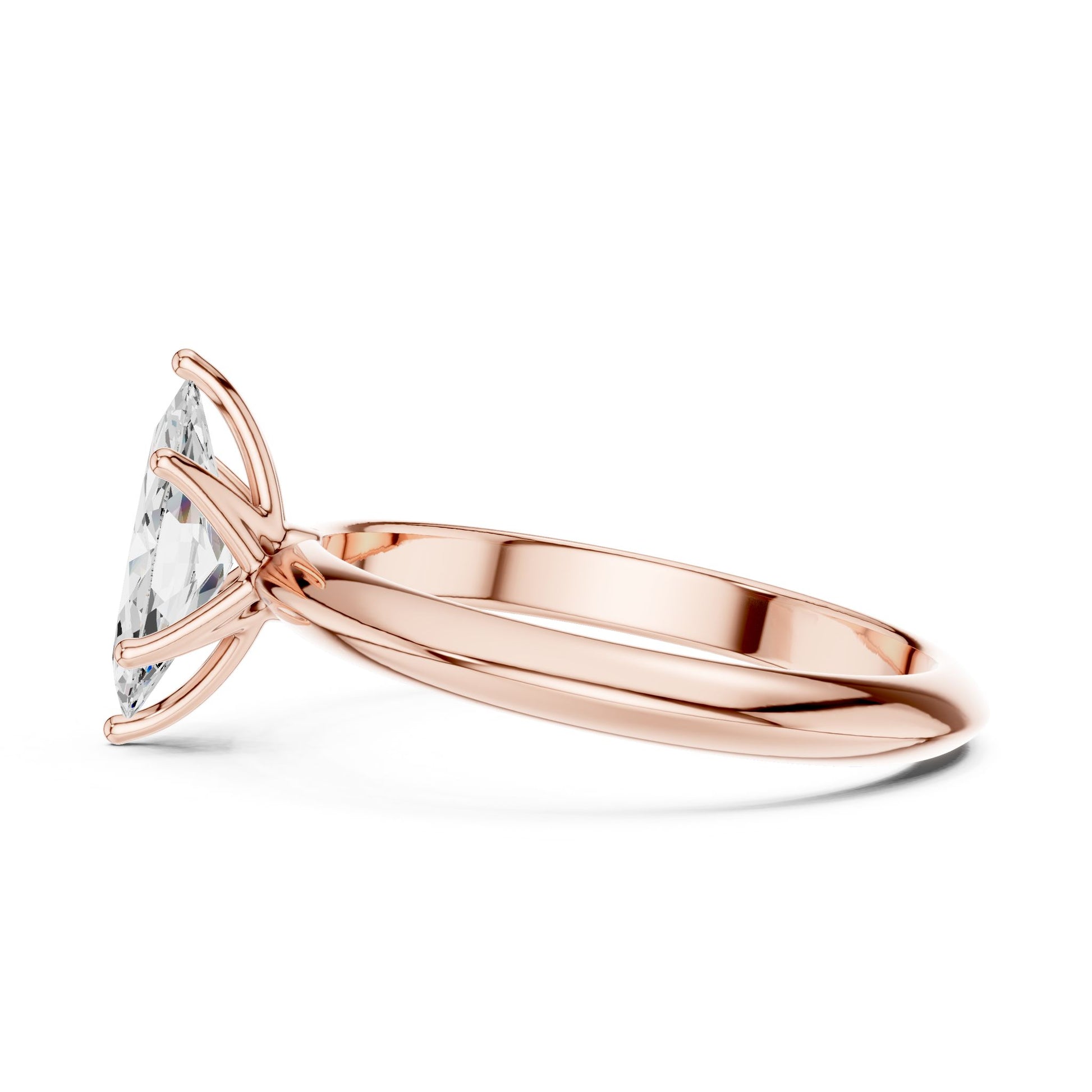 Marquise Lab Grown Diamond Solitaire Engagement Ring