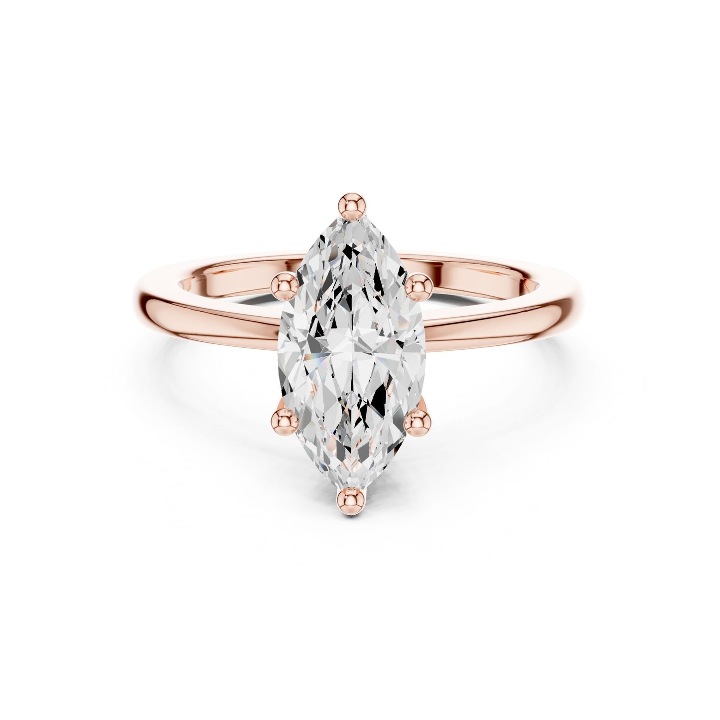 Marquise Lab Grown Diamond Solitaire Engagement Ring