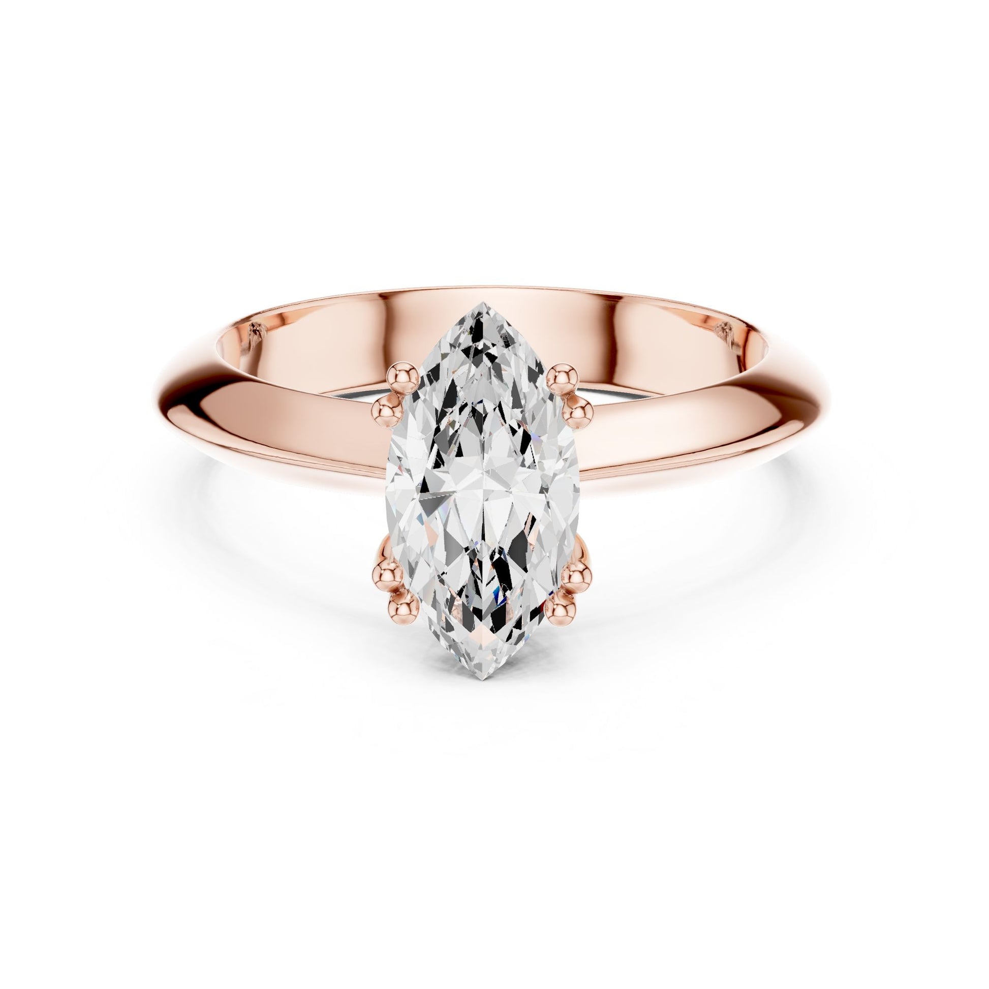 Marquise Lab Grown Diamond Solitaire Engagement Ring