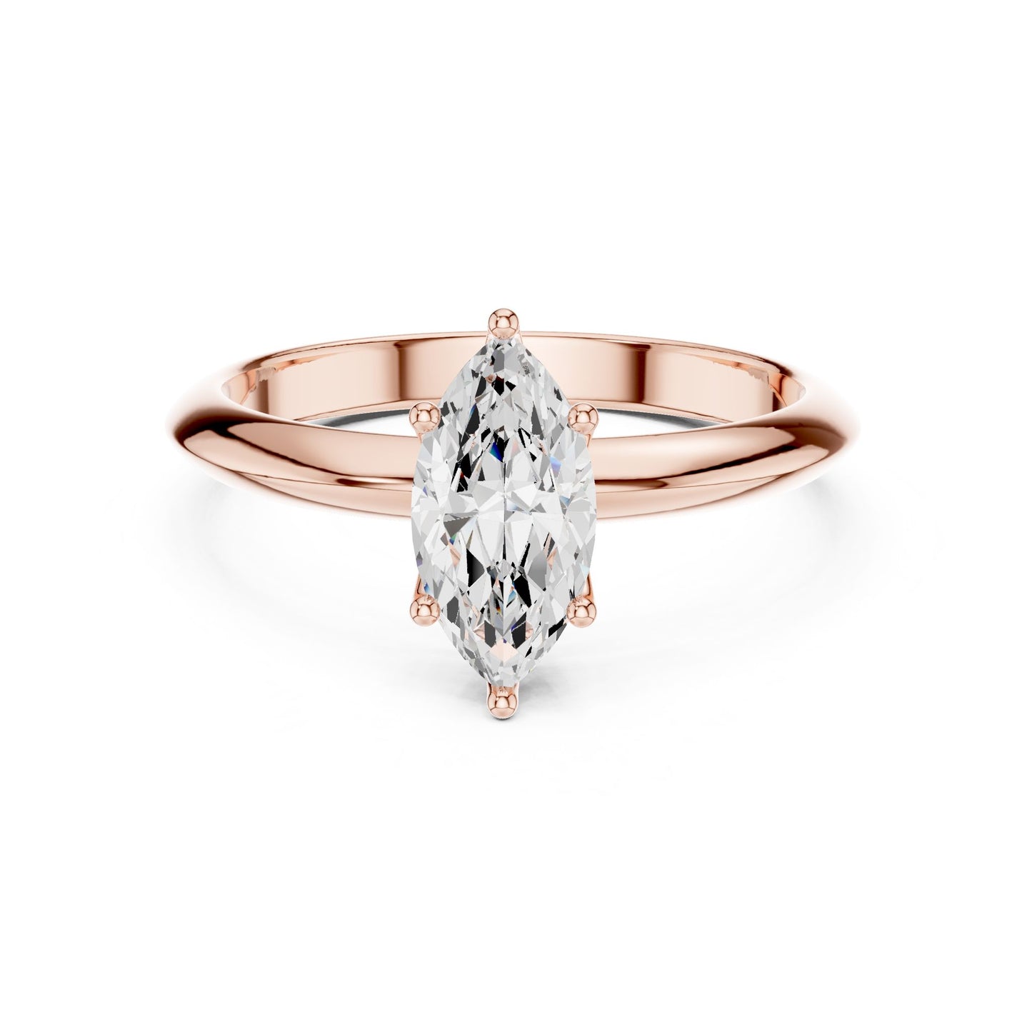 Marquise Lab Grown Diamond Solitaire Engagement Ring
