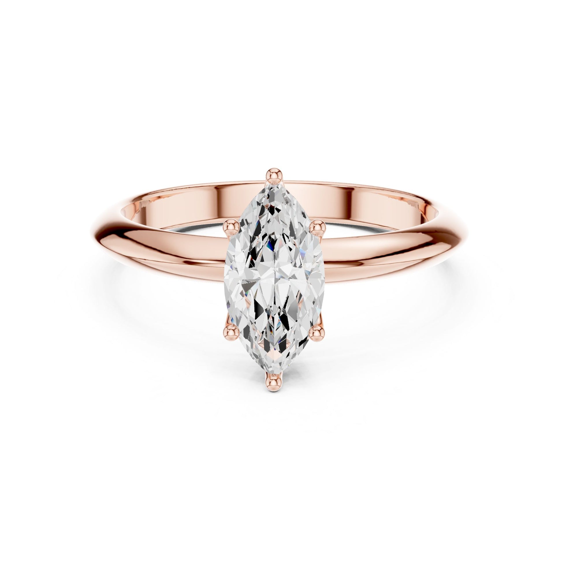Marquise Lab Grown Diamond Solitaire Engagement Ring